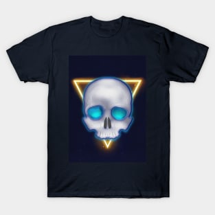 Cyberpunk Skull - Yellow / Blue T-Shirt